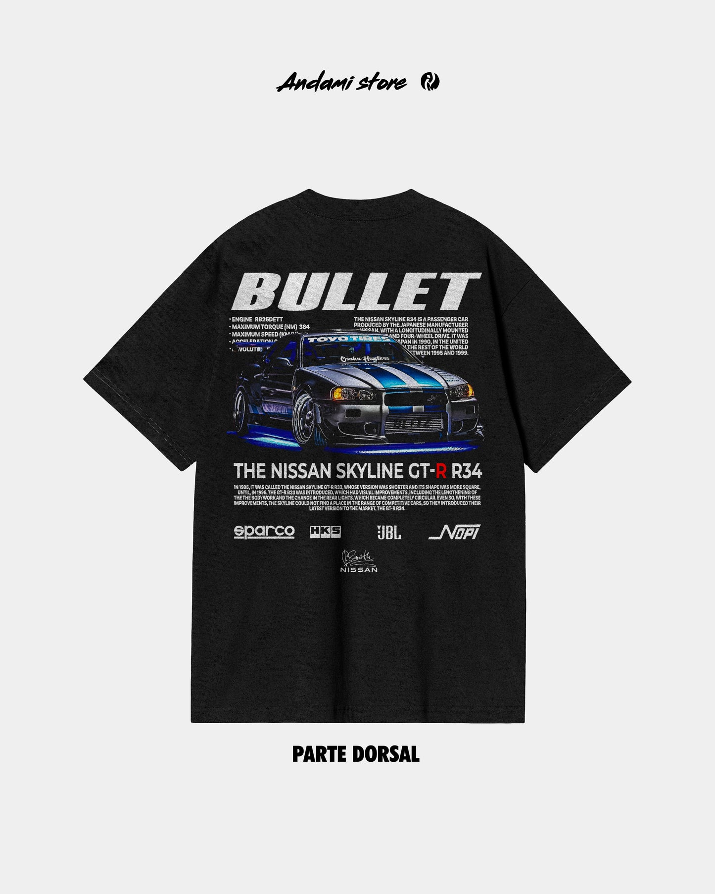 Bullet skyline T-shirt